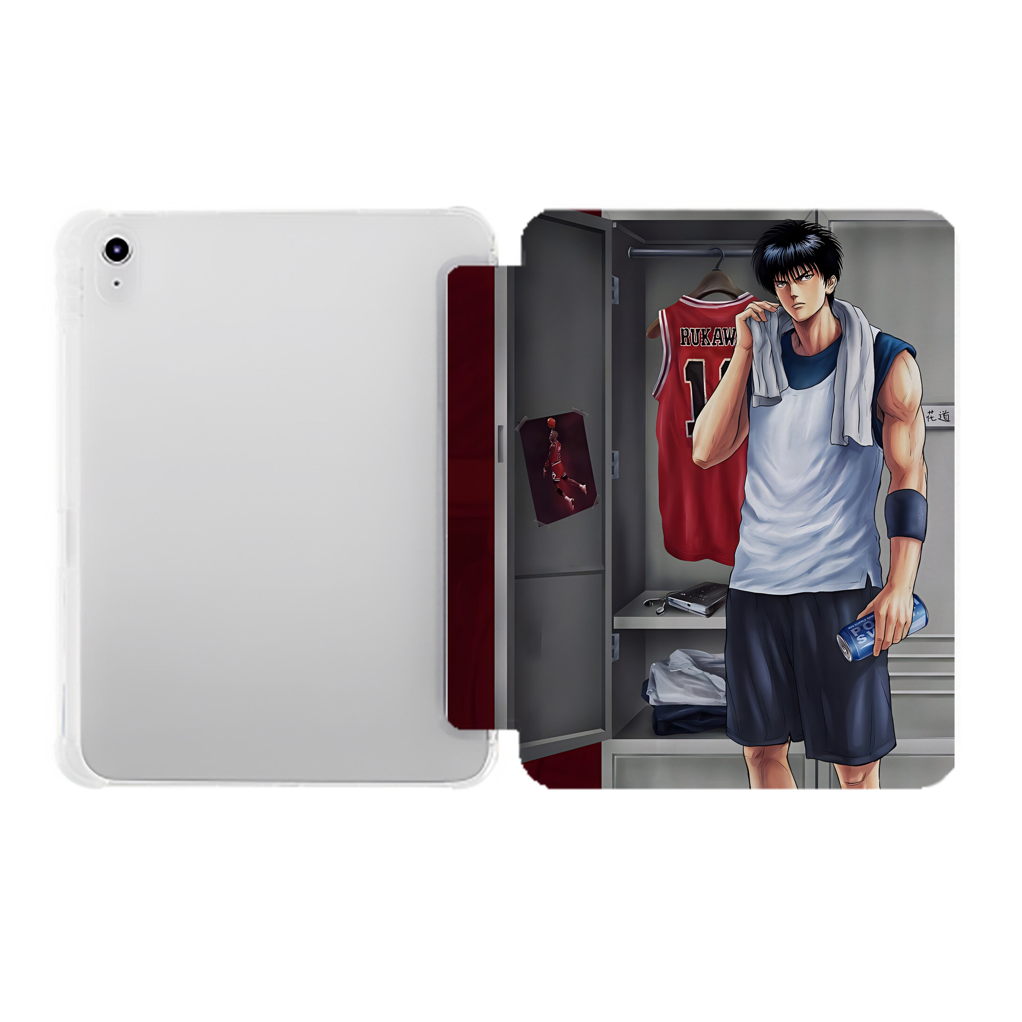 （画像用） SLAM DUNK／スラムダンク IPad ケース ペン収納付き 三つ折りスタンド PUレザー×シリコン 対応機種9.5/10.5/10.9インチ